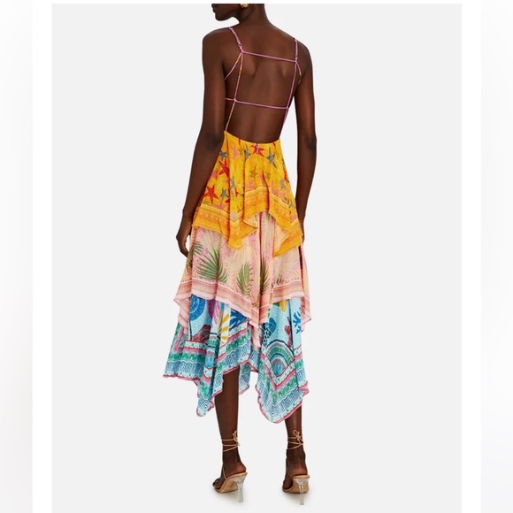 🥭FARM Rio Mixed Scarves Midi Dress - Picture 6 of 10